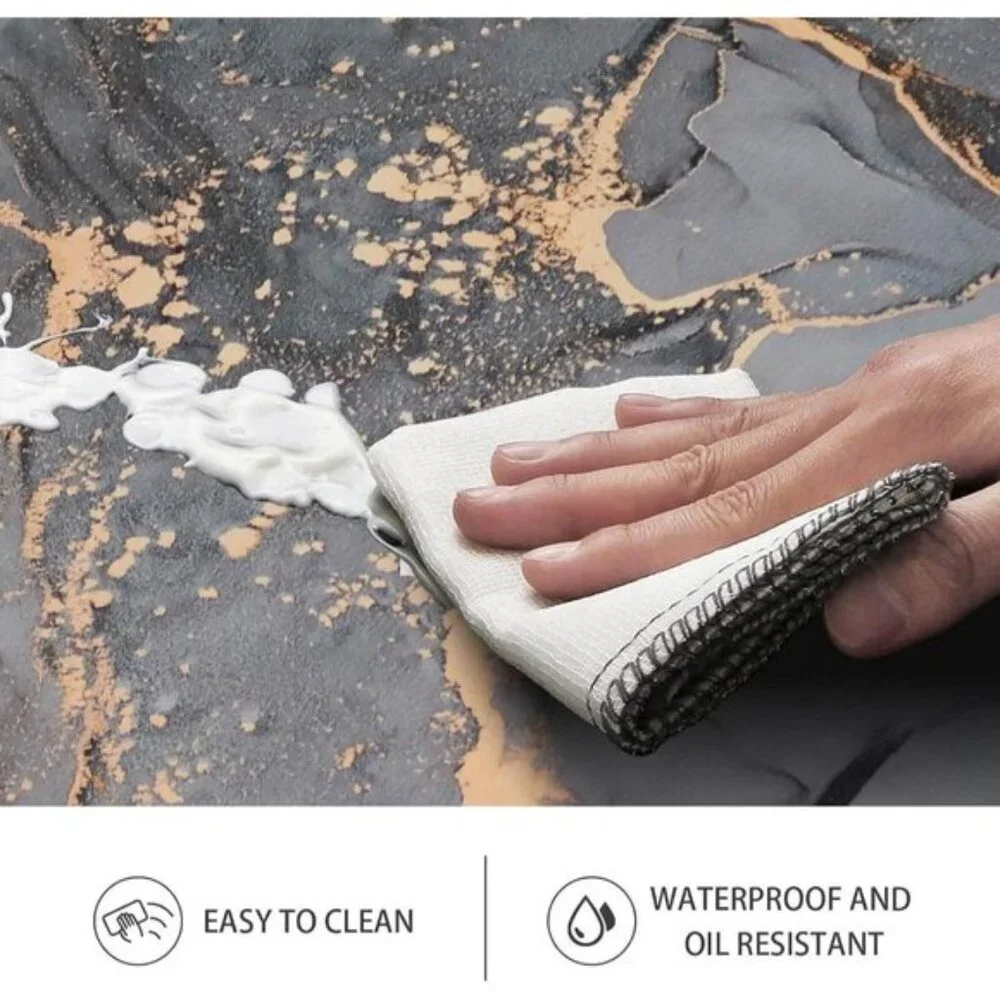 New Set of 2 Grey Anti-Fatigue Non-Slip Cushioned Waterproof Memory Foam Rugs